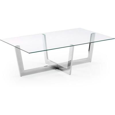 Table basse Table basse Plum verre transparent 120x70 cm