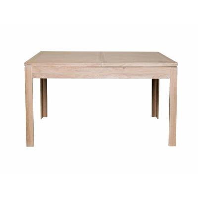 Table carr&eacute;e extensible en ch&ecirc;ne blanchi l140 &agrave; 200 - boston 