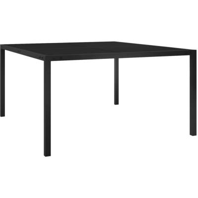 VIDAXL  - Table de jardin 130x130x72 cm Noir Acier et verre n/a