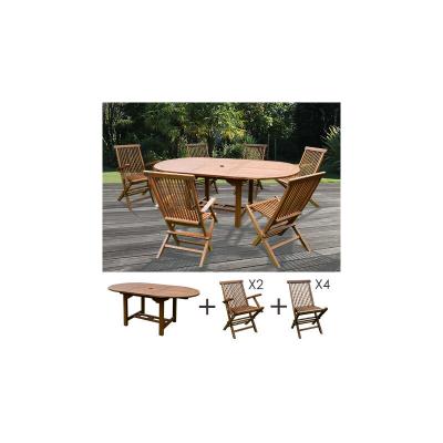 MAISON ET STYLES Table de jardin 160/210 - Bois teck