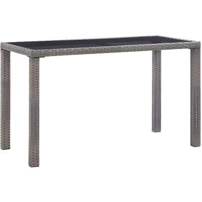 VIDAXL  table de jardin anthracite 123x60x74 cm r&eacute;sine tress&eacute;e 46448