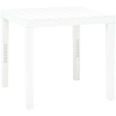 VIDAXL  - Table de jardin Blanc 78x78x72 cm Plastique Blanc