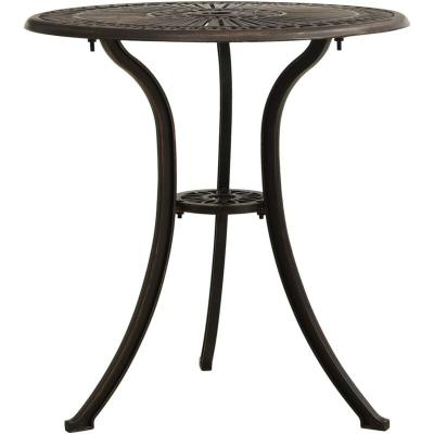 VIDAXL  - Table de jardin Bronze 62x62x65 cm Aluminium coul&eacute; Bronze