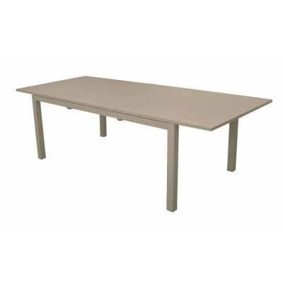 PROLOISIRS  - Table de jardin en aluminium 160 &agrave; 240 cm Genes cr&egrave;me