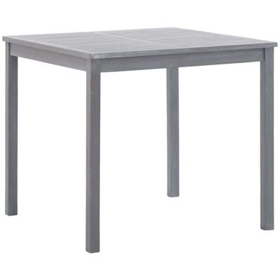 VIDAXL  table de jardin gris 80x80x74 cm bois d'acacia massif 46324