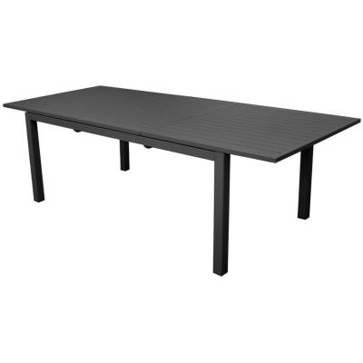 PROLOISIRS  - Table de jardin en aluminium 160 &agrave; 240 cm Genes graphite