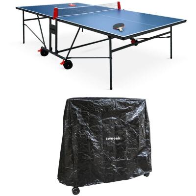 SWEEEK Table de ping pong INDOOR bleue + Housse en PVC 