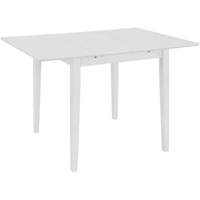 Table De Salon Salle &Agrave; Manger D&icirc;ner Design Extensible Blanc 80-120 Cm Mdf 0902259 