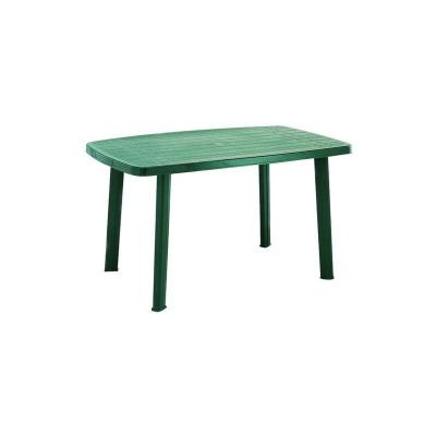 IPAE PROGARDEN Table de jardin 137 x 85 x H72 cm R&eacute;sine vert fonc&eacute; Progarden