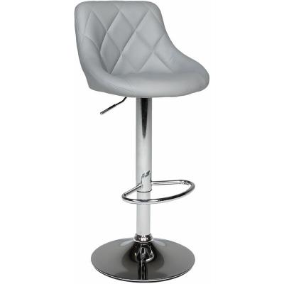 Tabouret de bar en simili cuir gris