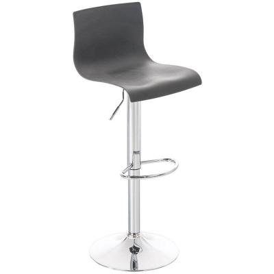 Tabouret de bar hoover r&eacute;glable en hauteur assise plastique , gris