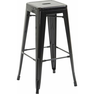 CLP Tabouret de bar Joshua V2 en m&eacute;tal , Noir