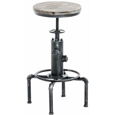 CLP - Tabouret de bar Lumos antique argent&eacute;