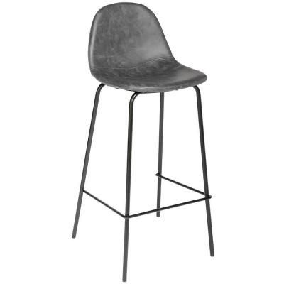 ATMOSPHERA CREATEUR D'INTERIEUR Tabouret de Bar Gris Collection VLADI