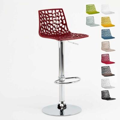 Tabouret Grand Soleil SPIDER pour bar caf&eacute; cuisine haut fixe, Couleur: Bordeaux