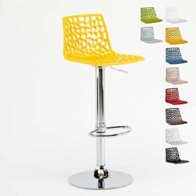 Tabouret Grand Soleil SPIDER pour bar caf&eacute; cuisine haut fixe, Couleur: Jaune