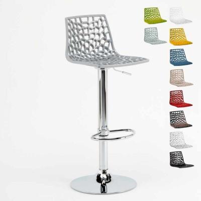 Tabouret Grand Soleil SPIDER pour bar caf&eacute; cuisine haut fixe, Couleur: Gris