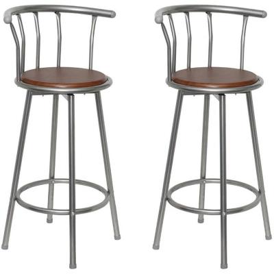 Tabourets de bar 2 pcs Marron Acier Vidaxl Marron