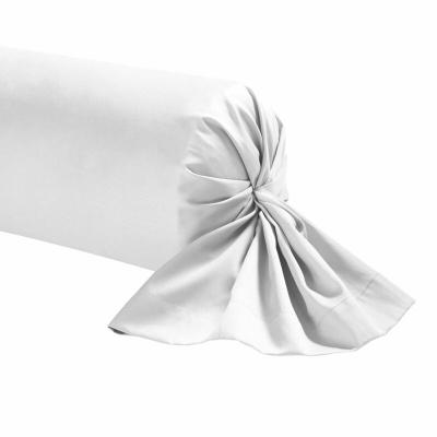 TERRE DE NUIT Taie de traversin blanc 100% satin de coton 140 cm