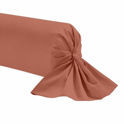 TERRE DE NUIT Taie de traversin terracotta 100% coton 90 cm 