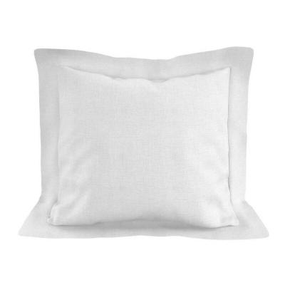 SOLEIL D OCRE Taie d'oreiller en coton 57 fils 63x63 cm uni blanc, par Soleil d'ocre