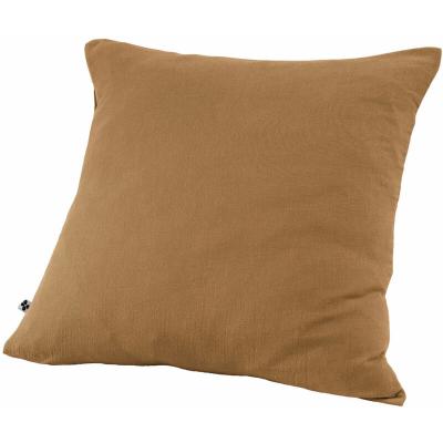L EFFET PAPILLON Taie d'oreiller Gaze de coton 60x60 cm GAIA coloris Marron Camel