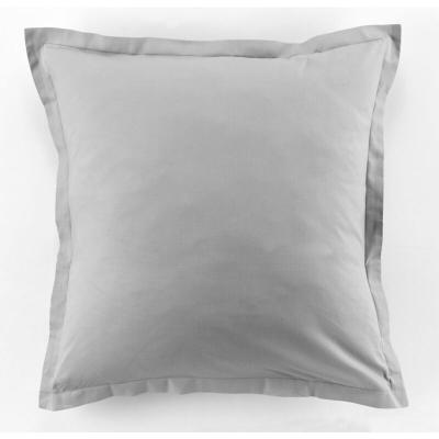 ATELIER DU COTON My Home Collection 2 Taies d'oreiller 100% Coton gris clair 63x63 cm