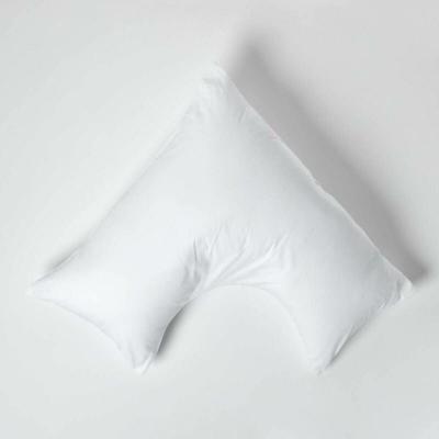 HOMESCAPES  Taie d&rsquo;Oreiller Blanc en Forme de V 100% Coton 200 Fils