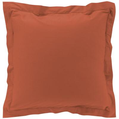 DOUCEUR D INTERIEUR Taie d'oreiller &agrave; volants - 63 x 63 cm - Percaline - Orange