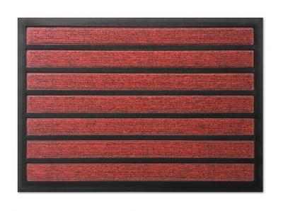 IDMAT Tapis combi absorbant grattant rouge - 40 x 60 cm