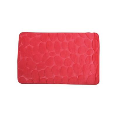 MSV  - Tapis de bain Microfibre pebble 40x60cm Rouge - Rouge