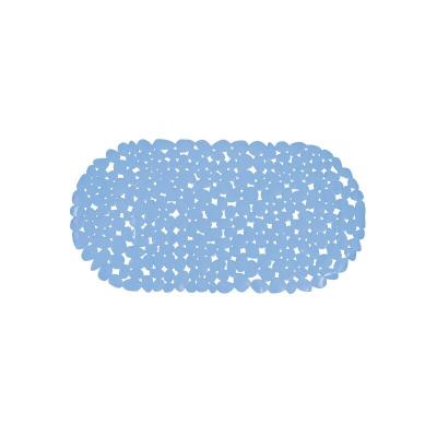 MSV Tapis Fond de baignoire pvc galets 35x68cm Bleu Ciel - Bleu - 