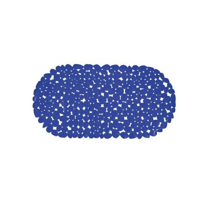 MSV Tapis Fond de baignoire Pvc galets 35x68cm Bleu Marine - Bleu - 