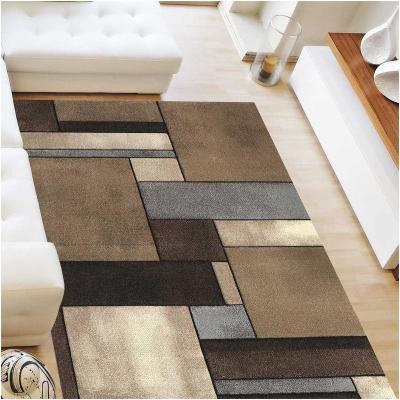 UNAMOURDETAPIS Tapis moderne - 60x110 cm - BRILLANCE GEOMETRIQUE Beige - Polypropyl&egrave;ne - UN AMOUR DE TAPIS