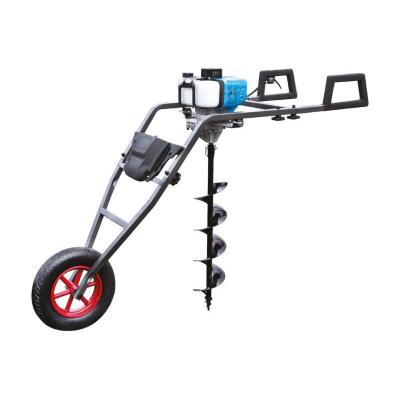 LEMAN  ? Tari&egrave;re thermique 52 cm&sup3; 1700 W &Oslash;300 mm ? Moteur 2 temps pour travaux de fondation ? Ch&acirc;ssis brouette ? LOTAR053