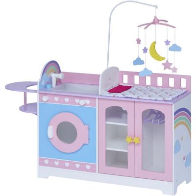 TEAMSON KIDS Olivias Little World Station &agrave; Langer pour B&eacute;b&eacute; 6-en-1 Ensemble pour Poup&eacute;e Rose/Violet 