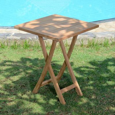 TECK ATTITUDE Teck'Attitude Table Pliante carr&eacute; en Teck Ecograde Bistrot 60 x 60 cm