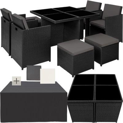 Salon de jardin 8 places avec 2 sets de housses