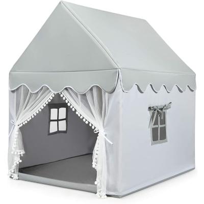 COSTWAY Tente de jeux pour enfants, cabane de style princesse en coton, cadeau pour gar&ccedil;ons et filles