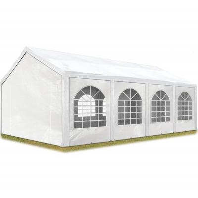 CARPASOL TOOLPORT Tente de r&eacute;ception 4x8m 240 g/m&sup2; blanc imperm&eacute;able barnum, chapiteau