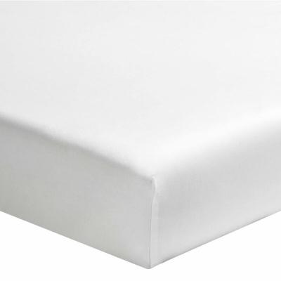 TERRE DE NUIT  Drap housse blanc bonnet 30 cm 100% coton 120x190