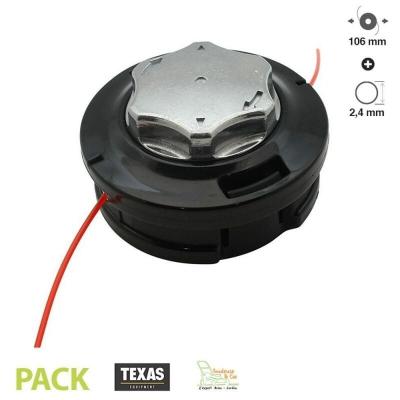 TEXAS T&ecirc;te De D&eacute;broussailleuse Pro Base Aluminium  Fil 2,4mm Diam&egrave;tre 106mm Filtage 10 X 1.25