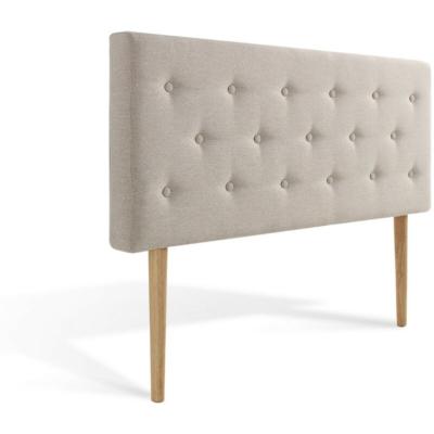 INTENSE DECO  T&ecirc;te de lit capitonn&eacute;e Th&eacute;a 140cm Tissu Beige