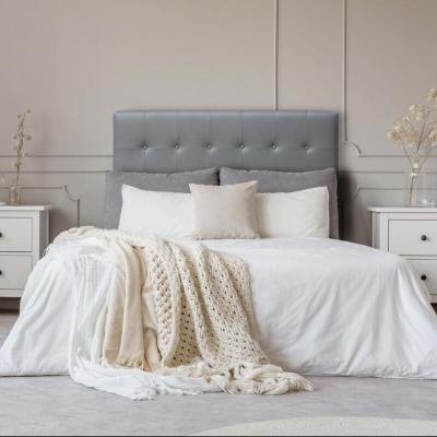 PARIS PRIX  - T&ecirc;te De Lit Capitonn&eacute;e amor 140cm Gris