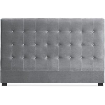 PARIS PRIX T&ecirc;te de lit luxor 180cm velours argent