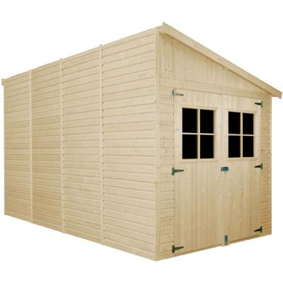 TIMBELA Abri de jardin en bois 8 m&sup2; - h244 x 416 x 218 cm -  M340A M340A