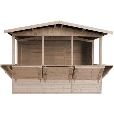 Maison de jardin en bois 6 m&sup2; - H232x336x263 cm - Timbela M150B TIMBELA