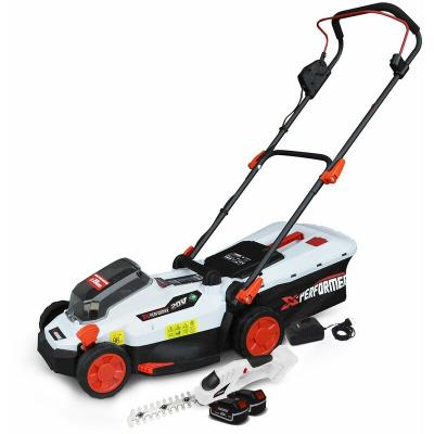 X PERFORMER Tondeuse &agrave; gazon et Cisaille de jardin sur batterie - X-Performer XPTDE3320LI / XPCSTH20LI - 2 Batteries 4Ah et chargeur