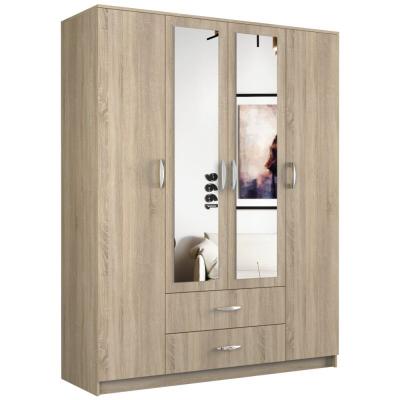 ROMA - Grande Armoire chambre bureau 205x160x52 cm - Penderie - Sonoma
