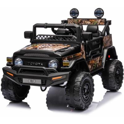 VROOOMY Voiture &eacute;lectrique pour enfants Toyota FJ Cruiser 12 volts - noir militaire